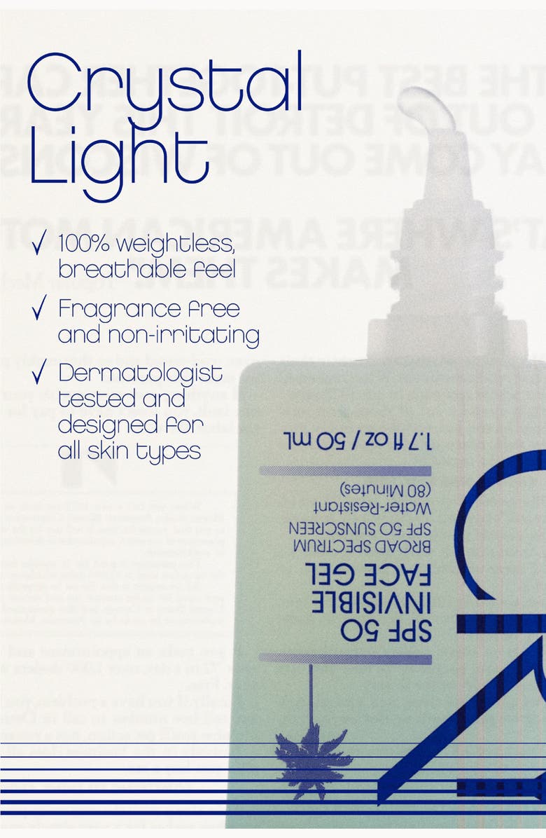Vacation Crystal SPF 50 Sunscreen Gel, Alternate, color,