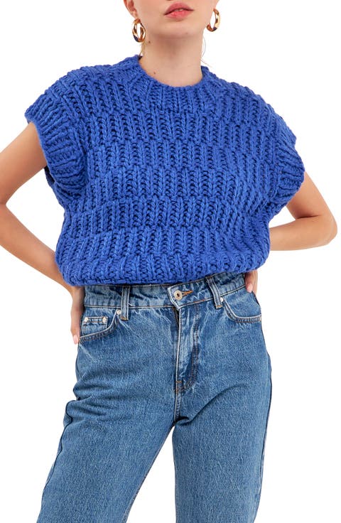 Chunky Cap Sleeve Sweater