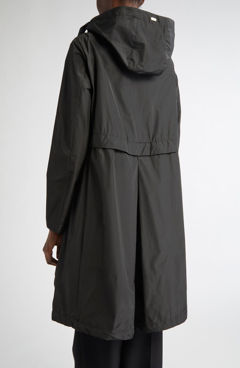 Herno Techno Taffeta A-Line Parka, Alternate, color, Black