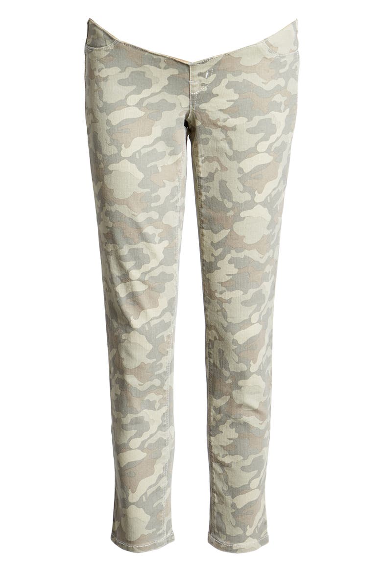 Camo Print Ankle Maternity Skinny Jeans, Alternate, color, ARMEE