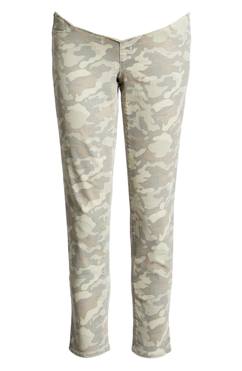 1822 Denim Camo Print Ankle Maternity Skinny Jeans, Alternate, color,