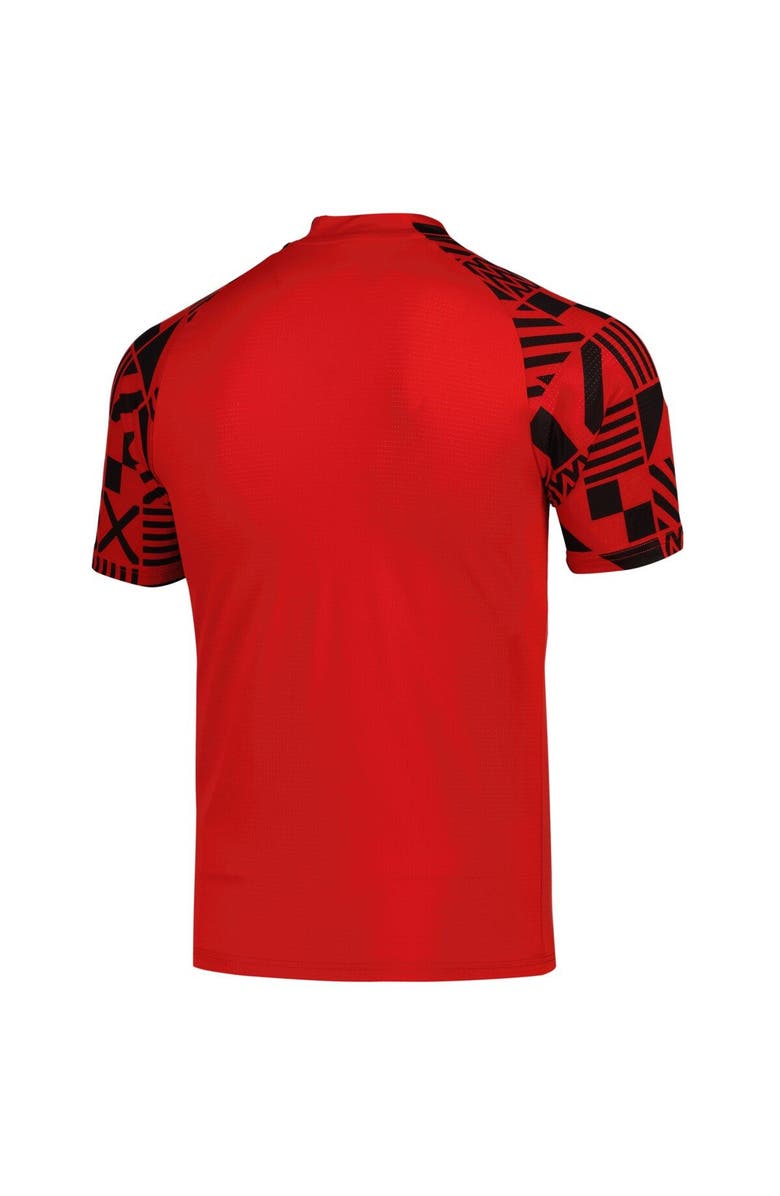 PUMA Men's Puma Red Austria National Team Pre-Match V-Neck Top, Alternate, color, 