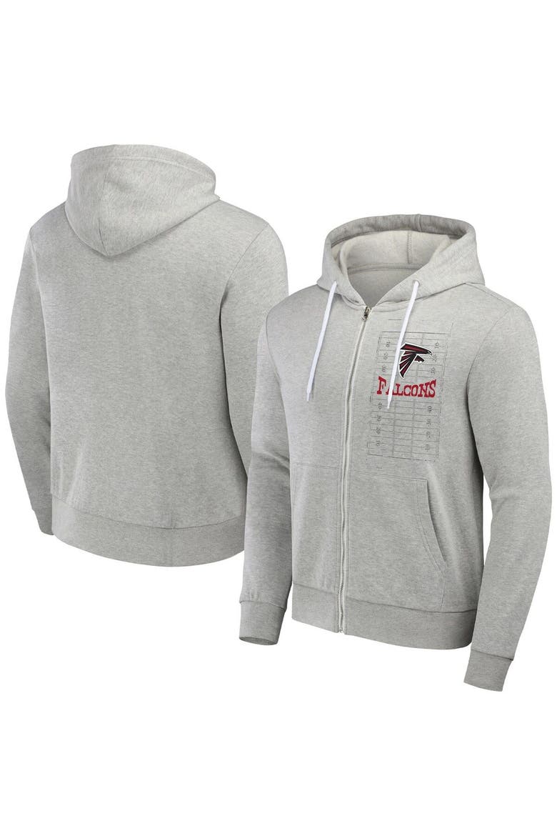 Men's NFL x Darius Rucker Collection by Fanatics Heather Gray Atlanta Falcons Domestic Full-Zip Hoodie, Main, color, Heather Gray