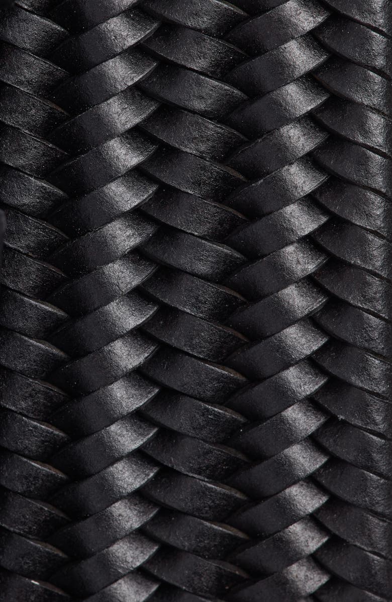 Nordstrom Diego Woven Leather Stretch Belt, Alternate, color, Black
