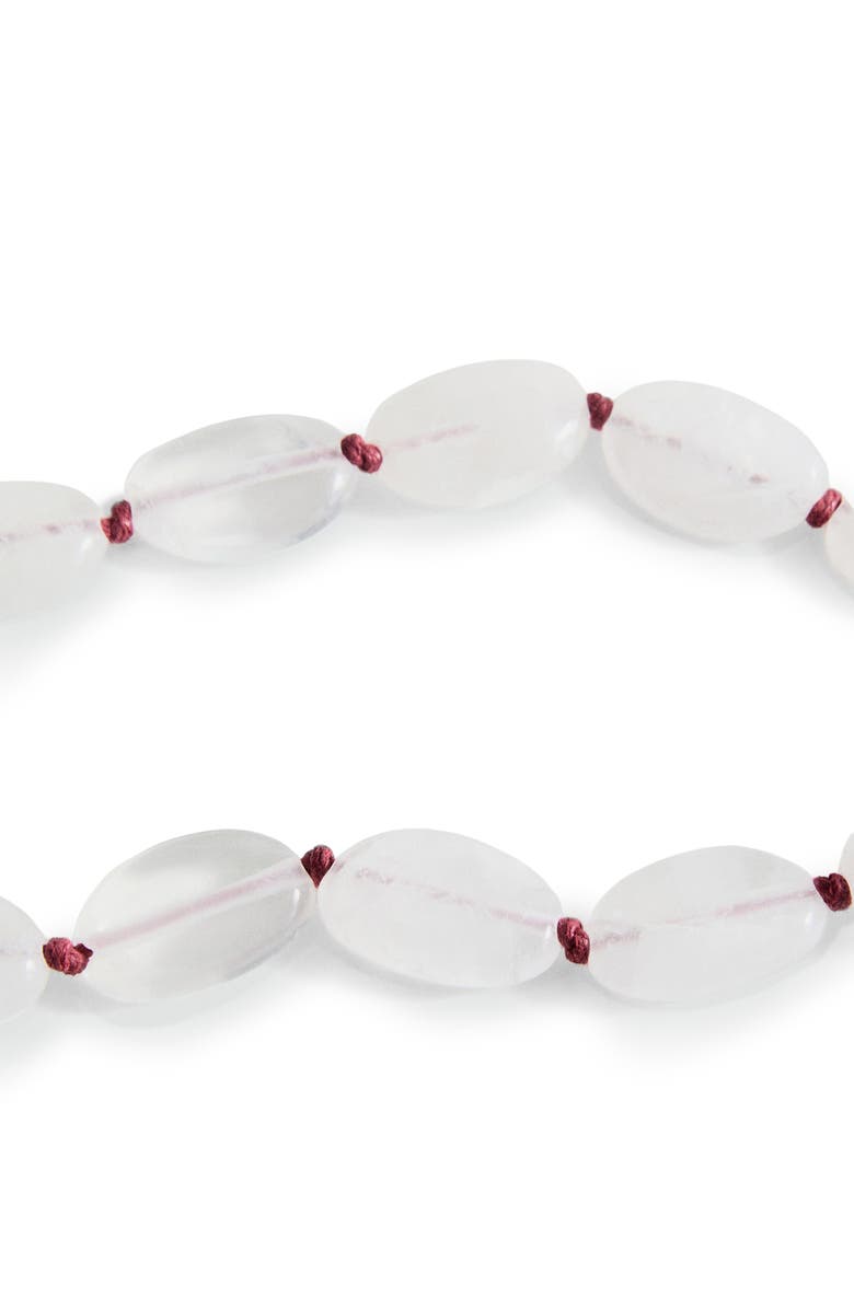 MANGO Stone Beaded Cord Necklace, Alternate, color, 