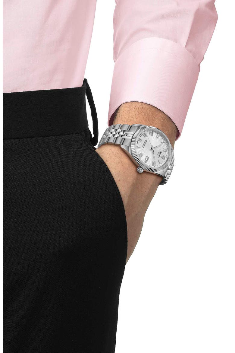 Ballade Powermatic 80 COSC Bracelet Watch, 39mm, Alternate, color, SILVER