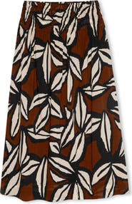 Rails Alessa Smock Waist Cotton Midi Skirt