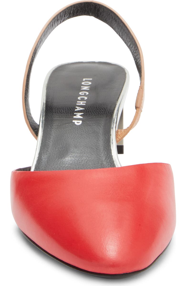 Longchamp Slingback Pump, Alternate, color, Red Kiss