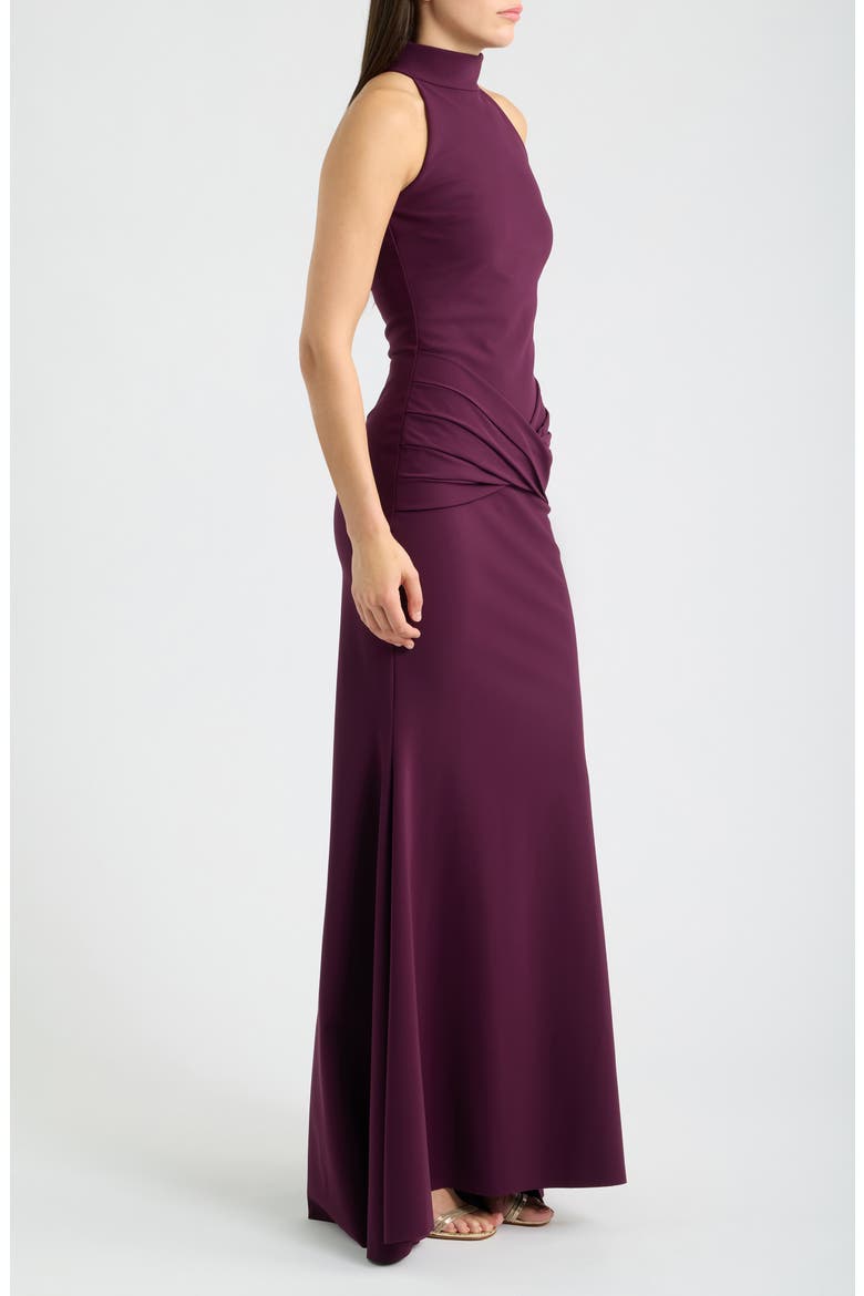Zesika Halter Neck Jersey Gown, Alternate, color, BAROLO