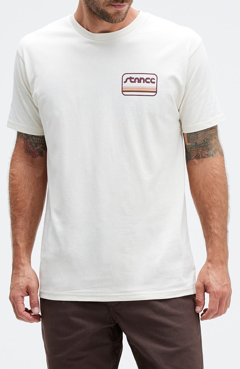 Stance Camino Logo Cotton Graphic T-Shirt, Main, color, Vintagewhite