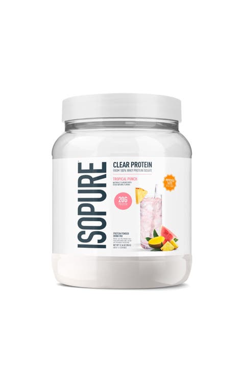 Clear Low Carb Whey Protein Isolate Powder Tropical Punch