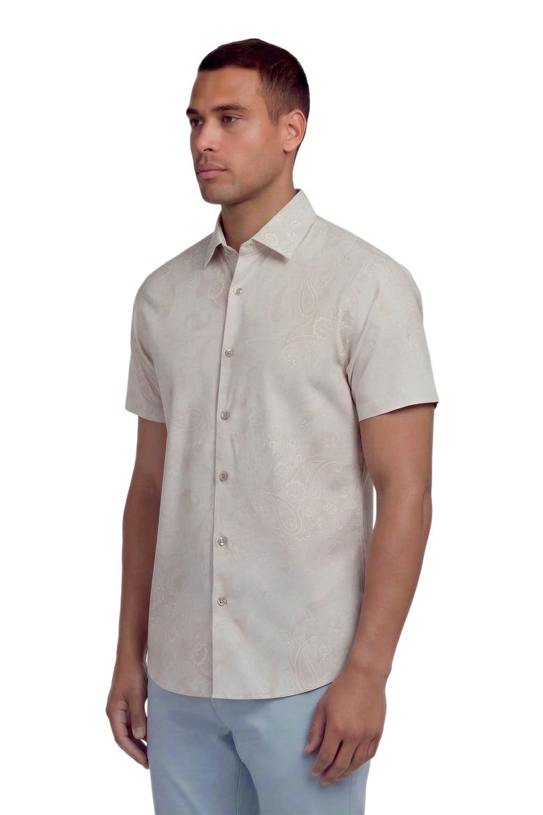 Paisley Explosion Mens Printed Button Up Shirt, Alternate, color, PAISLEY EXPLOSION IVORY