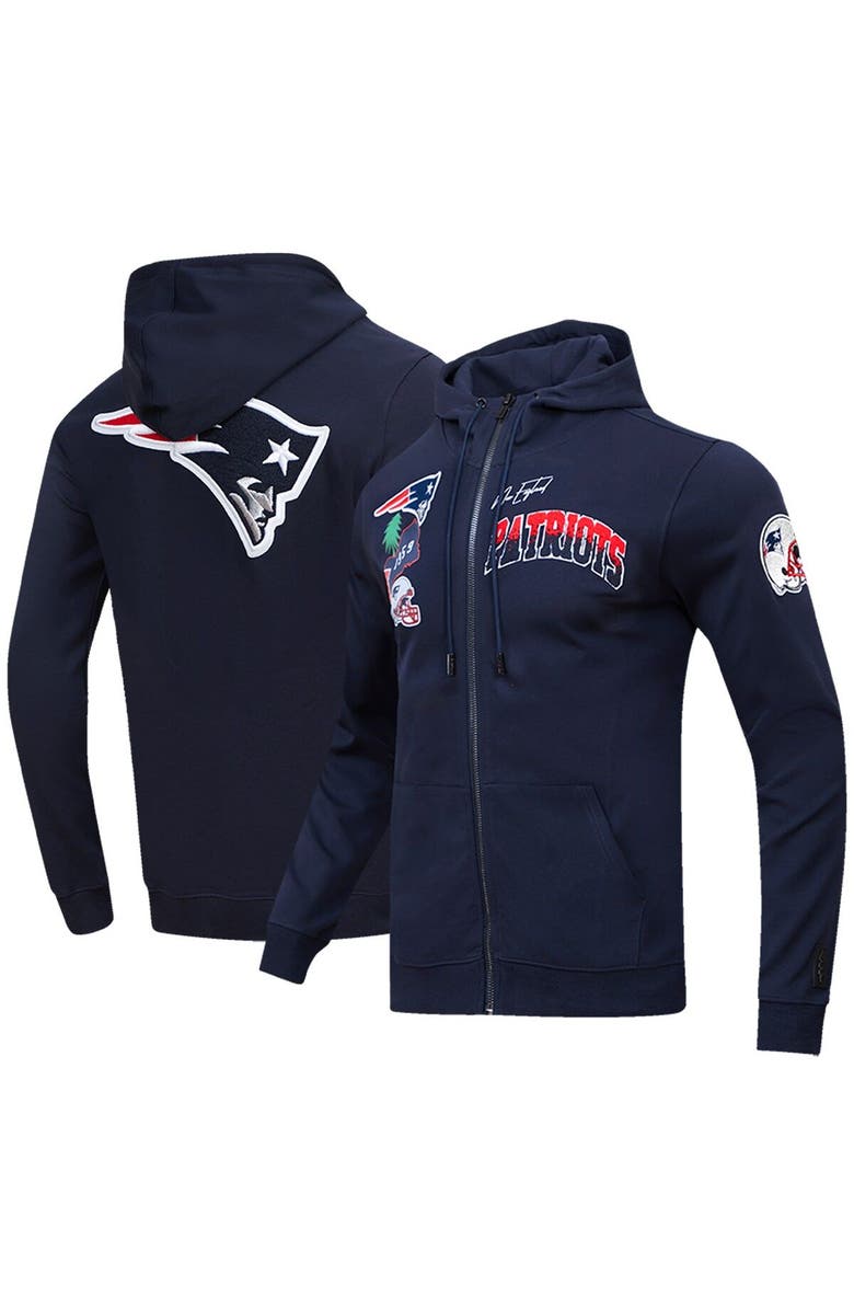 PRO STANDARD Men's Pro Standard Navy New England Patriots Hometown Full-Zip Hoodie, Main, color, Navy