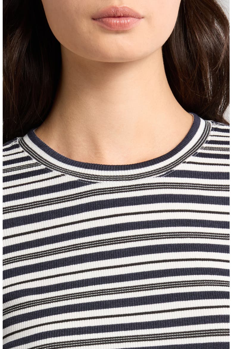 Chantrelle Stripe T-Shirt, Alternate, color, IVORY/ DARK INK BLUE