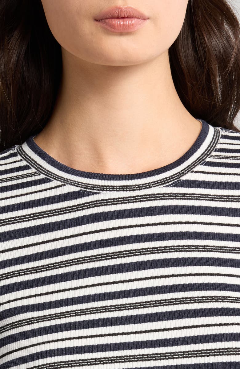PAIGE Chantrelle Stripe T-Shirt, Alternate, color, Ivory/ Dark Ink Blue