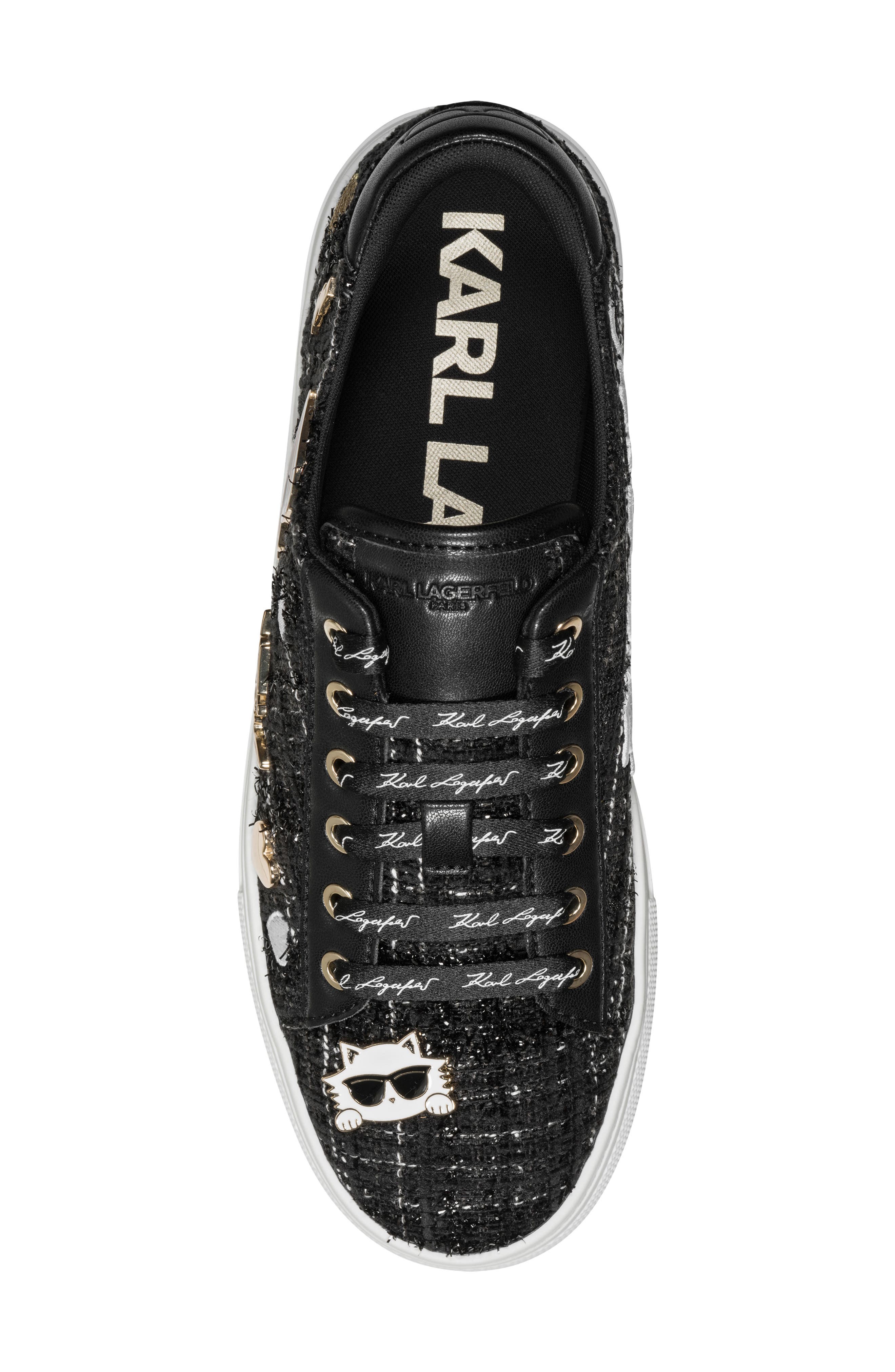 Cate Pins Sneaker, Alternate, color, BLACK