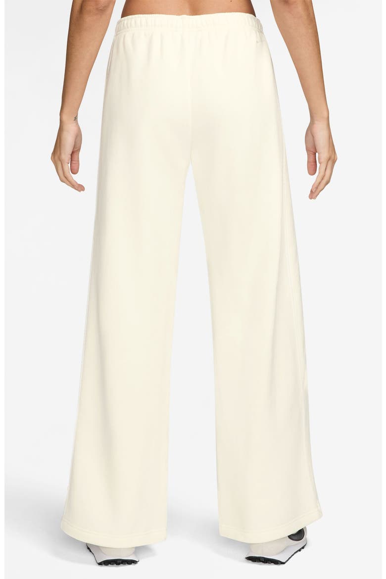 Sportswear Studio Mid Rise Scallop Wide Leg Fleece Pants, Alternate, color, SAIL/ SAIL