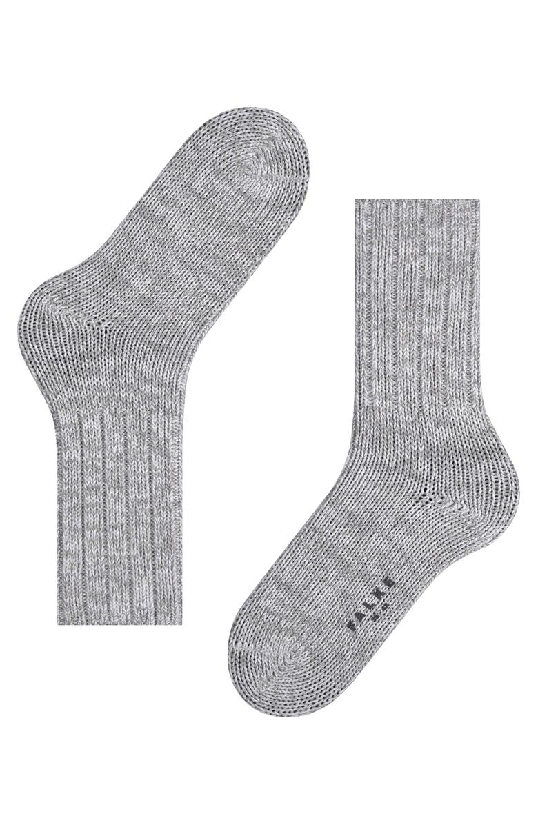 Falke Brooklyn Cotton Knit Boot Socks, Alternate, color, Metal Grey