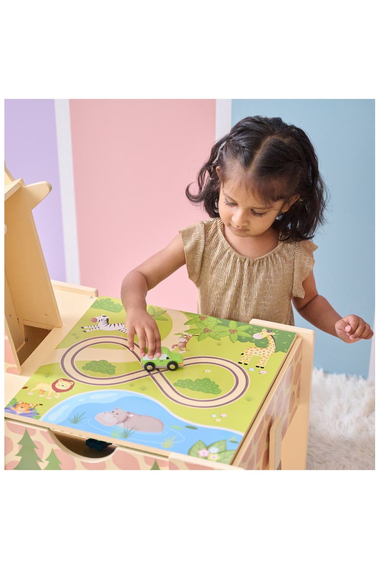 Jungle Giraffe 2-in-1 Activity Table, Alternate, color, YELLOW