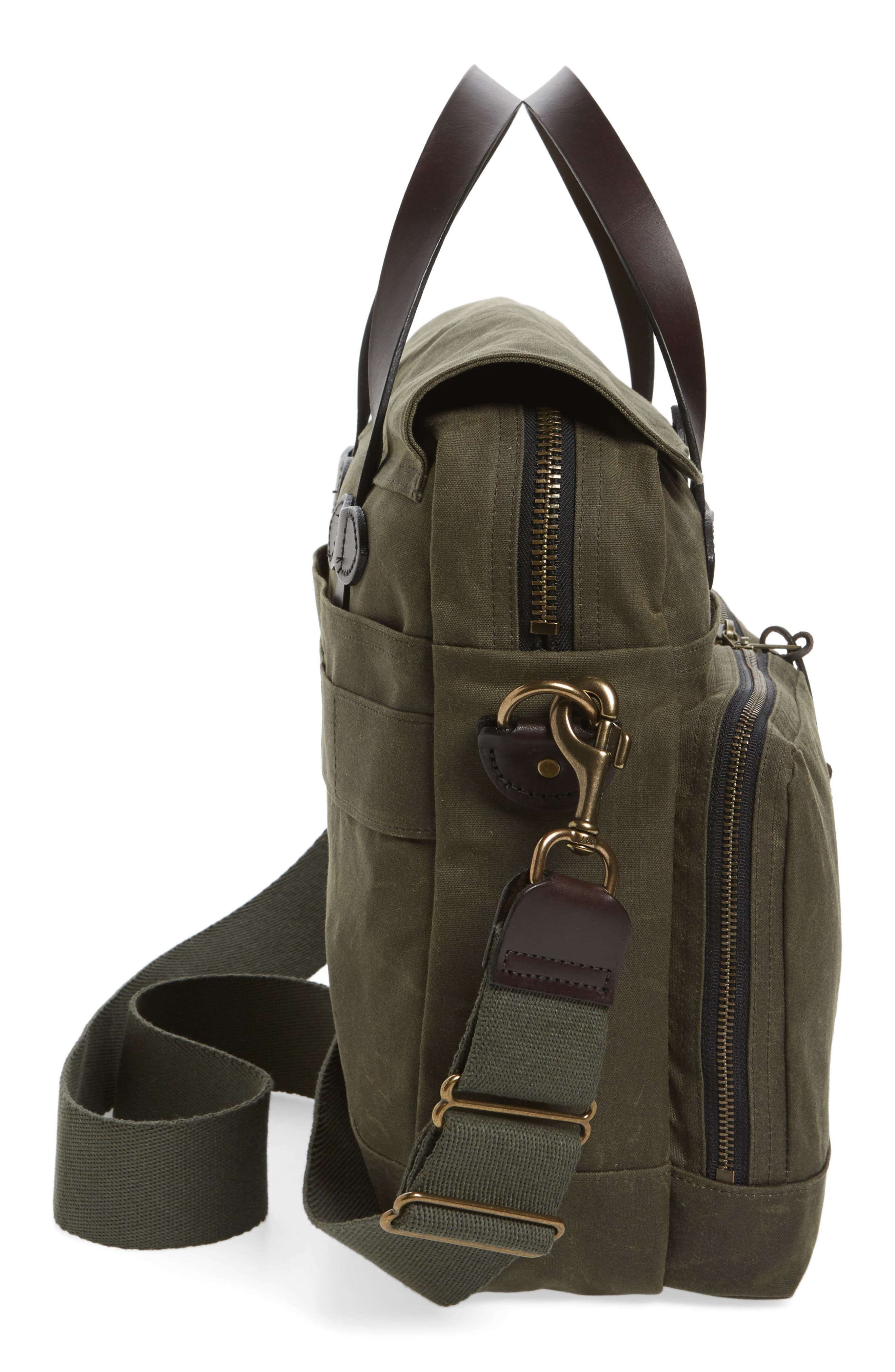 '24 Hour' Tin Cloth Briefcase, Alternate, color, OTTER GREEN
