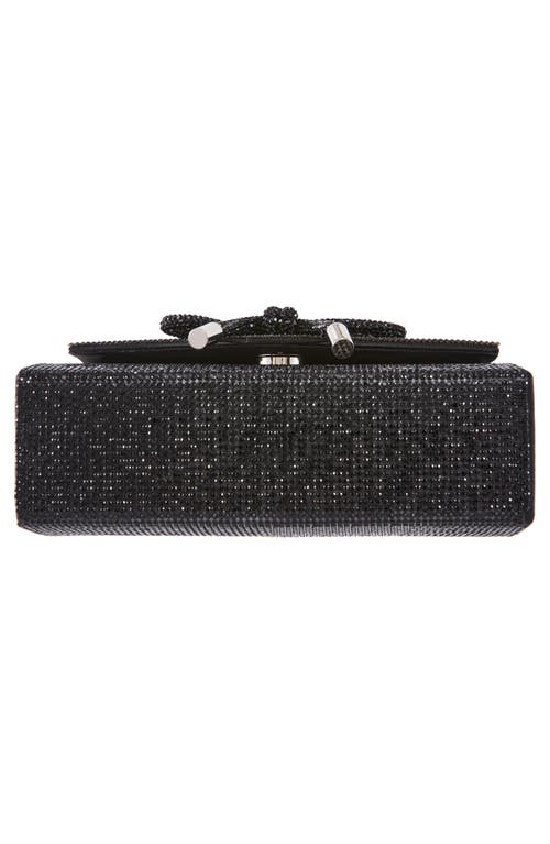 Lady Couture Rhinestone Top Handle Evening Bag In Black