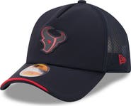 New Era Men's New Era Navy Houston Texans 2026 Sideline Apex 9FORTY Adjustable Trucker Hat