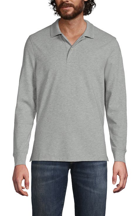 School Uniform Young  Long Sleeve Mesh Polo Shirt