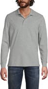 Lands' End School Uniform Young Long Sleeve Mesh Polo Shirt