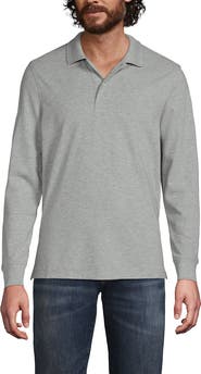 Lands' End School Uniform Young Long Sleeve Mesh Polo Shirt