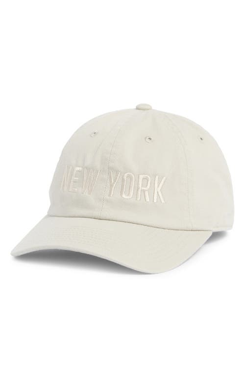 American Needle New York Cotton Baseball Cap in Stone/Khaki 