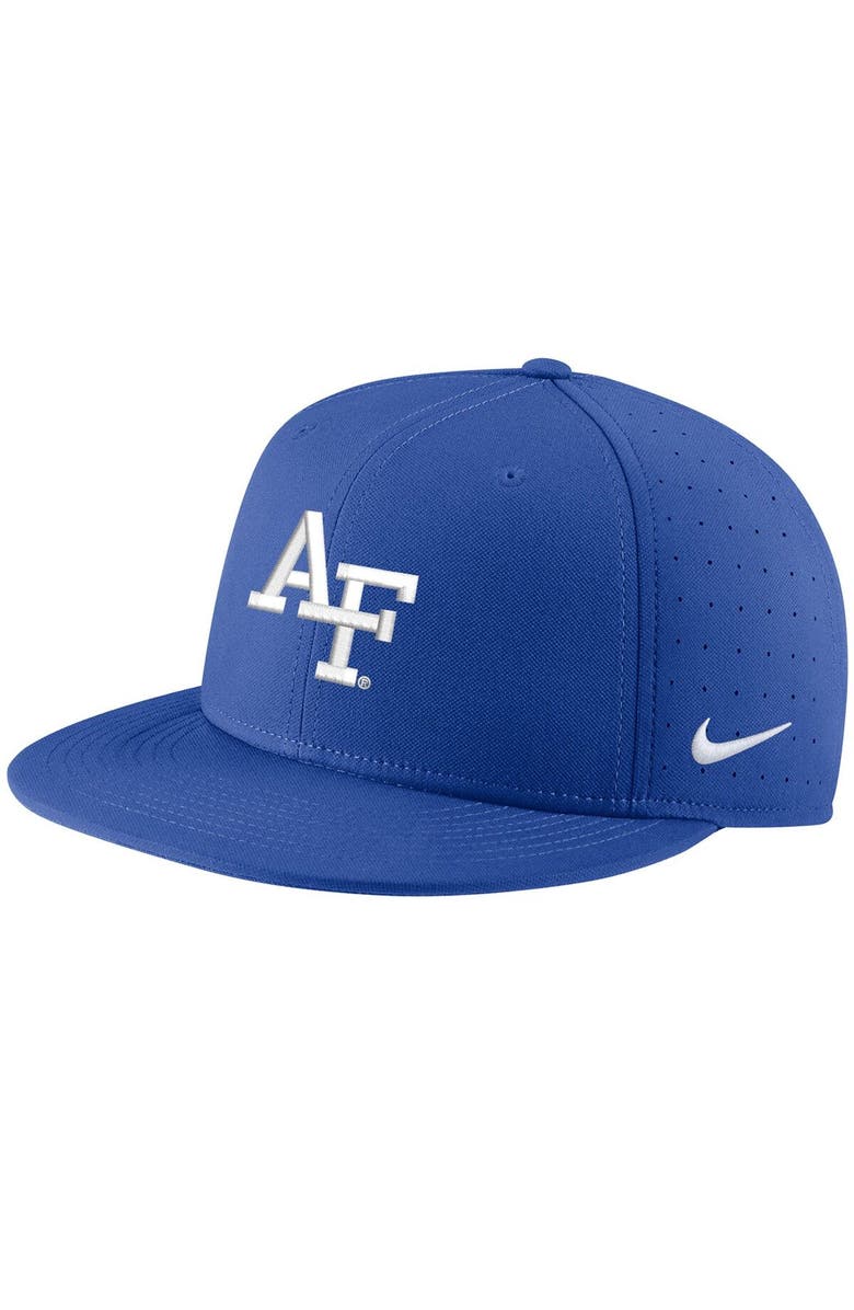 Nike Men's Nike Royal Air Force Falcons Aero True Baseball Performance Fitted Hat, Alternate, color,