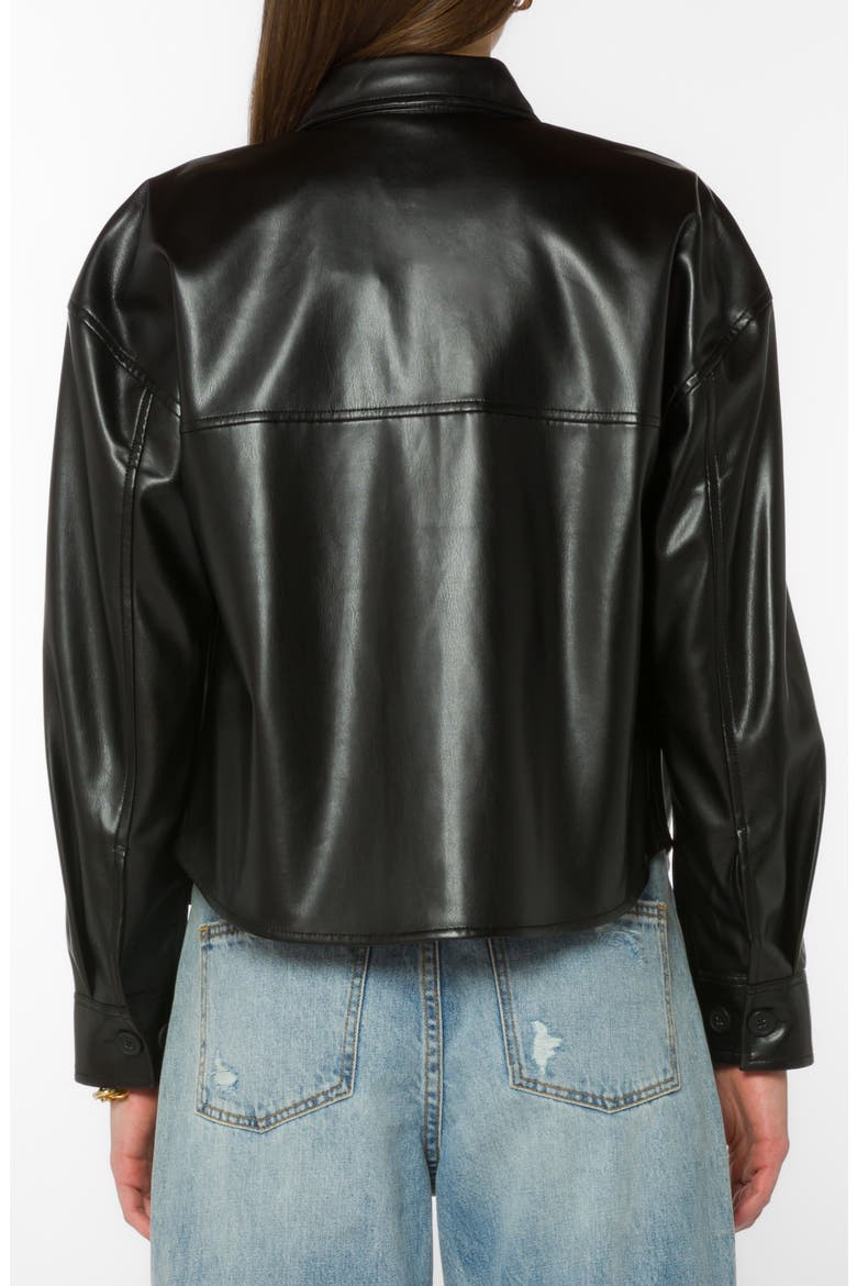 Halo Faux Leather Jacket, Alternate, color, BLACK