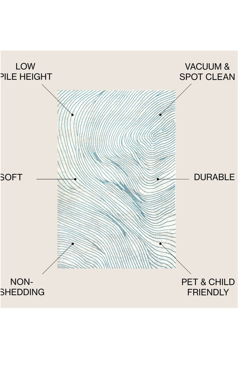 JONATHAN Y Arlo Woodgrain Geometric Area Rug, Alternate, color, Ivory/Blue