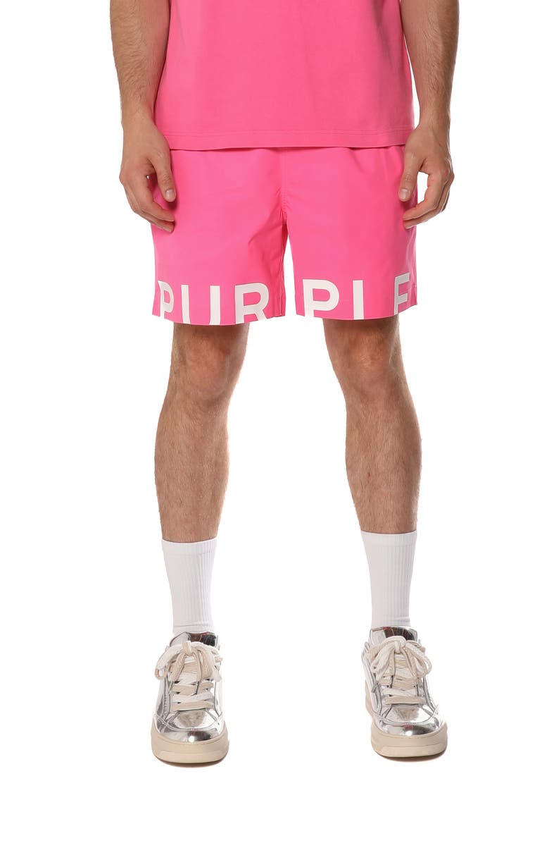 PURPLE BRAND All Around Water Repellent Shorts, Main, color, Pink