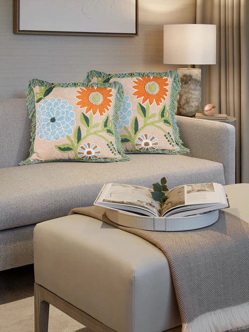 Gauri Kohli Montana Throw Pillow Cover In Multi