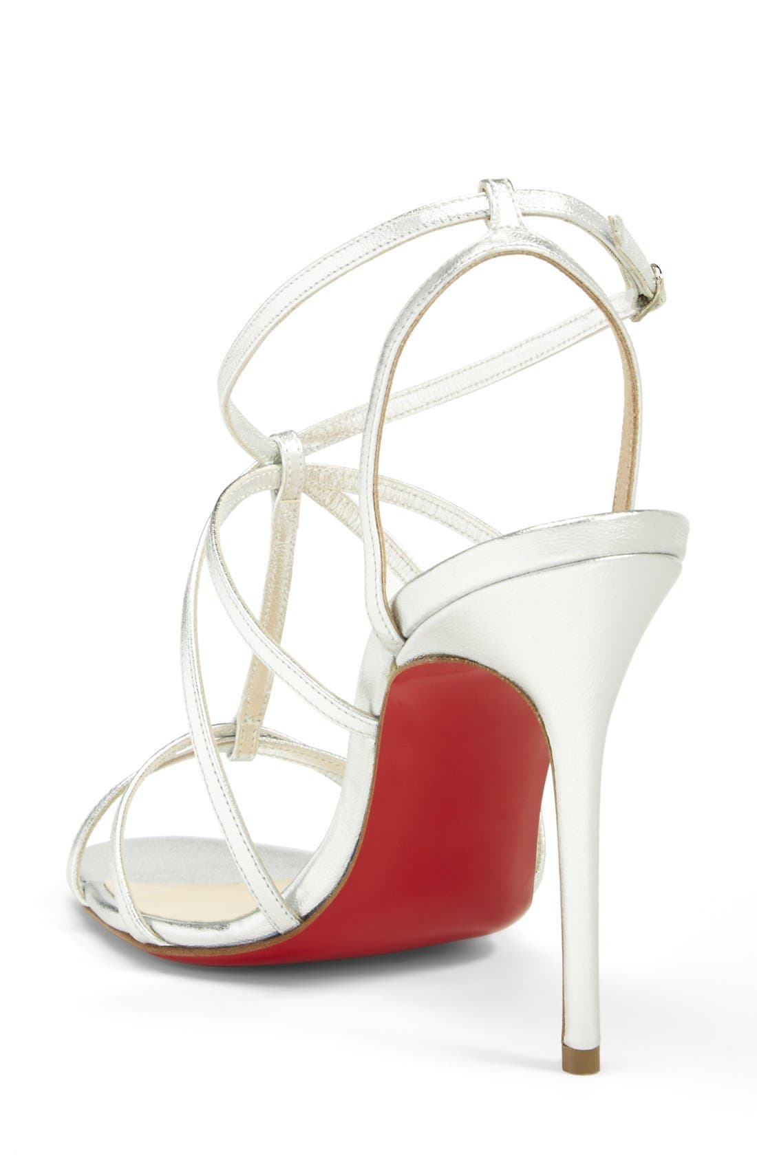 Christian Louboutin 'Youpiyou' Metallic Leather Sandal, Alternate, color, 