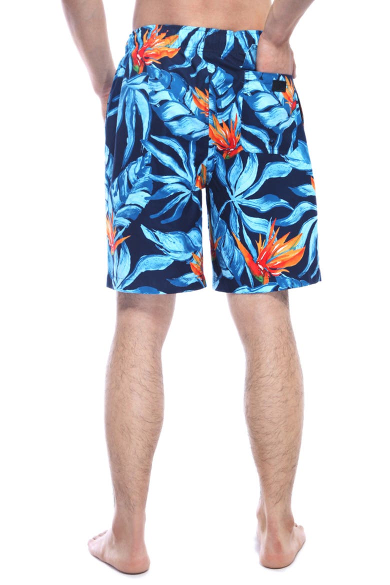 All-Day Comfort Mesh-Lined Swim Trunks, Alternate, color, Tropical floral