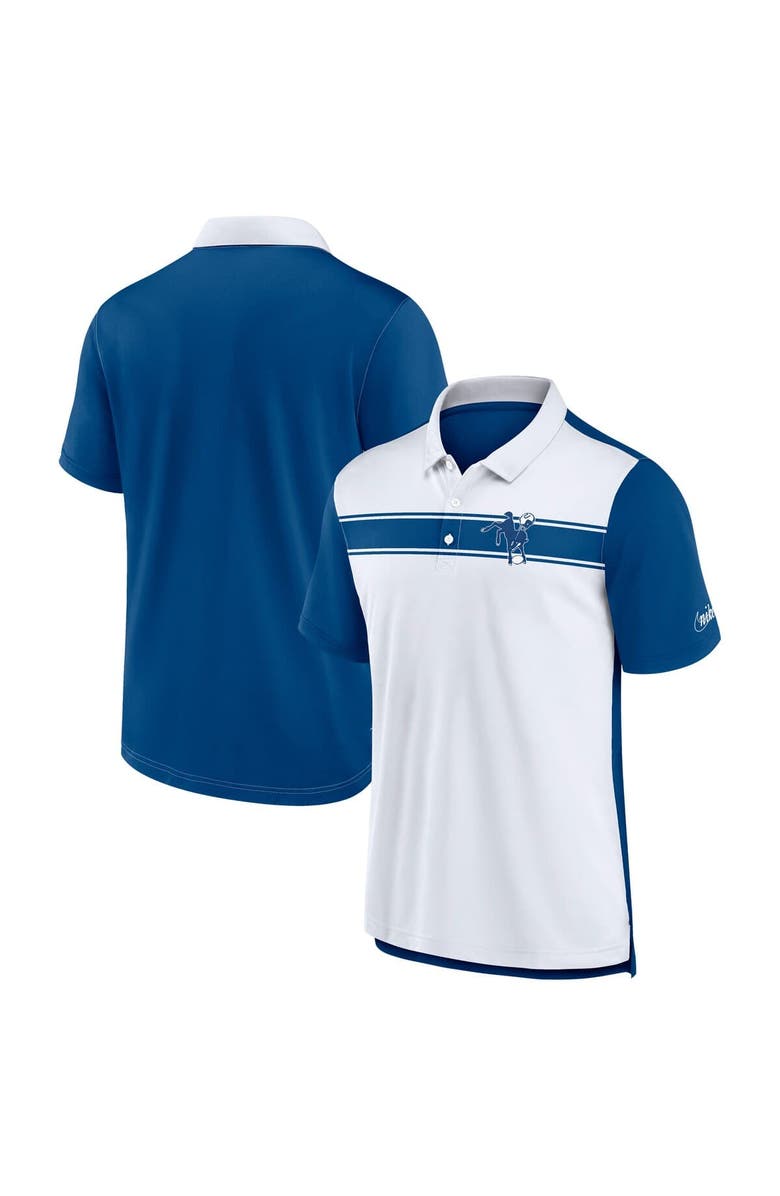 Nike Men's Nike White/Royal Indianapolis Colts Rewind Pique Polo, Alternate, color, White