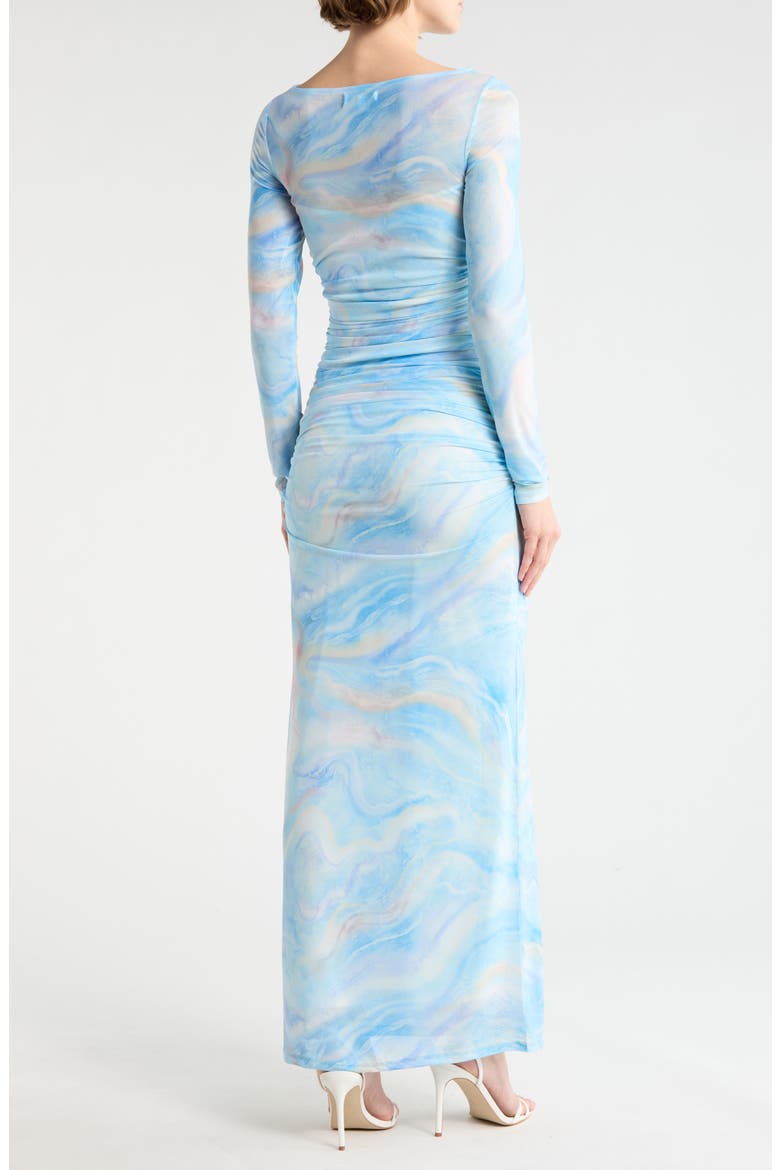 Ollie Long Sleeve Dress, Alternate, color, BLUE MARBLE