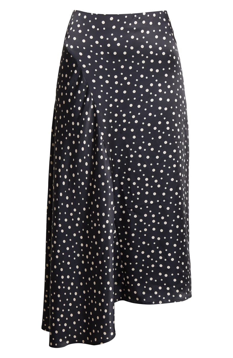 Vince Dot Print Satin Skirt, Alternate, color,