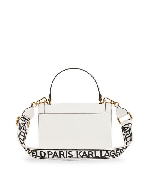 Karl Lagerfeld Paris Simone Flap Crossbody In Winter White