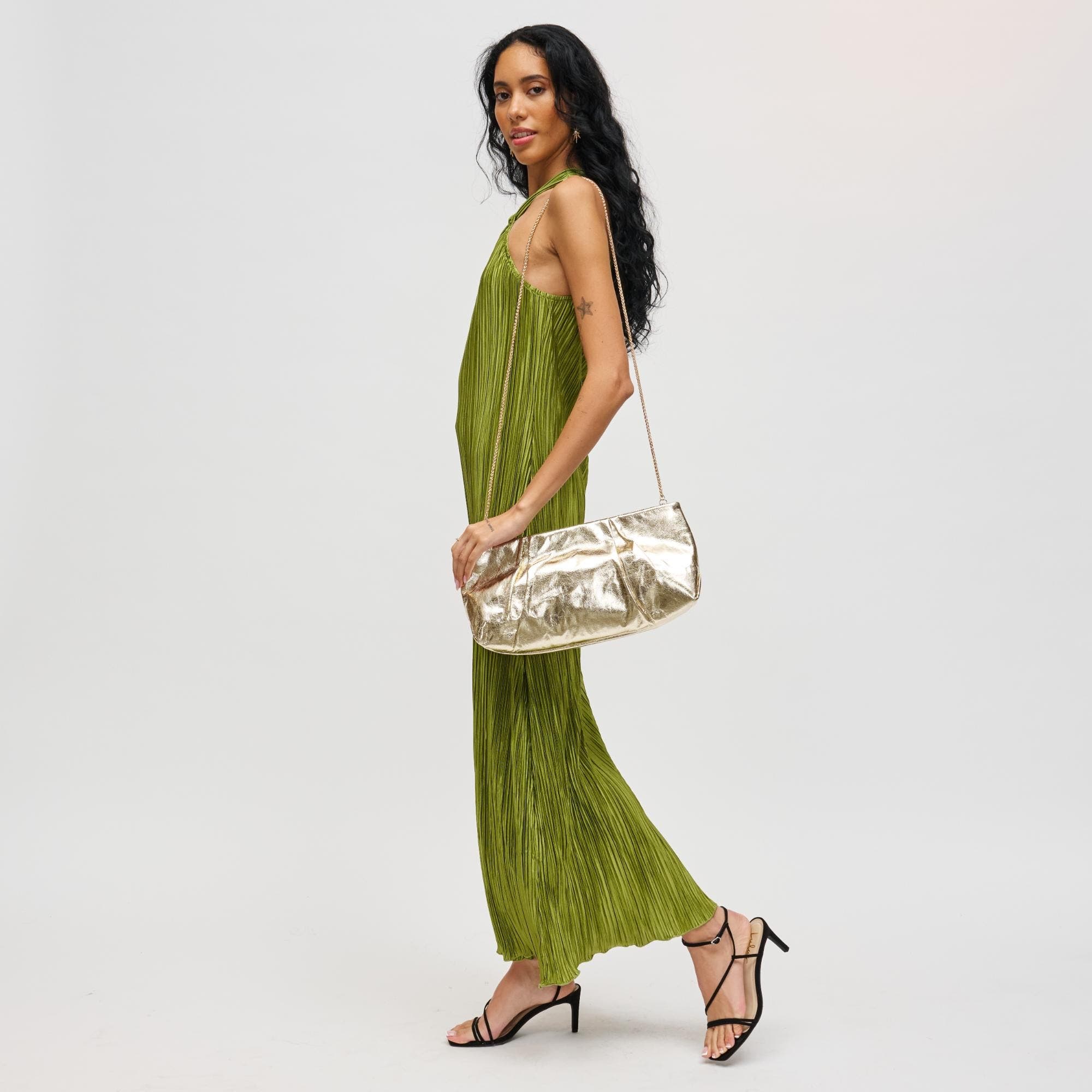 URBAN EXPRESSIONS HANDBAGS Franny Clutch, Alternate, color, Gold