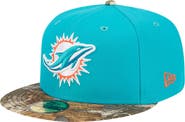 New Era Men's New Era Aqua Miami Dolphins Active Two-Tone Camo 59FIFTY Fitted Hat