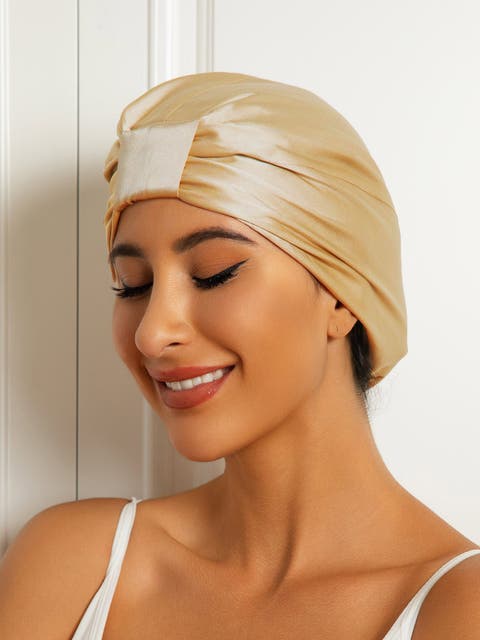 Pure Silk Double Layer Night  Bonnet