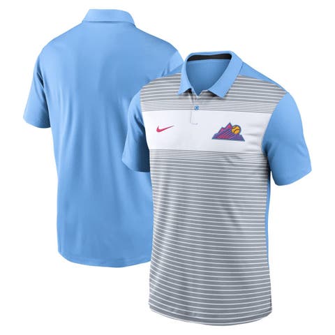 Men's Nike  Gray/Light Blue Colorado Rockies 2025 City Connect Fashion Legacy Icon Vapor Performance Polo