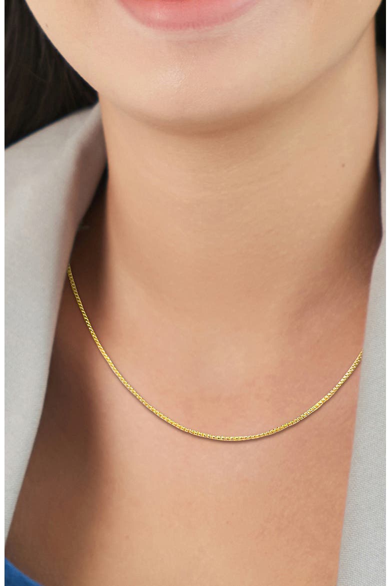 Box Link Chain Necklace, 1.55mm, Alternate, color, GOLD