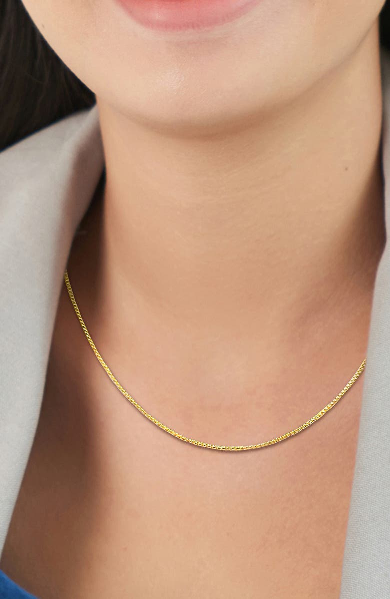 DELMAR Box Link Chain Necklace, 1.55mm, Alternate, color,
