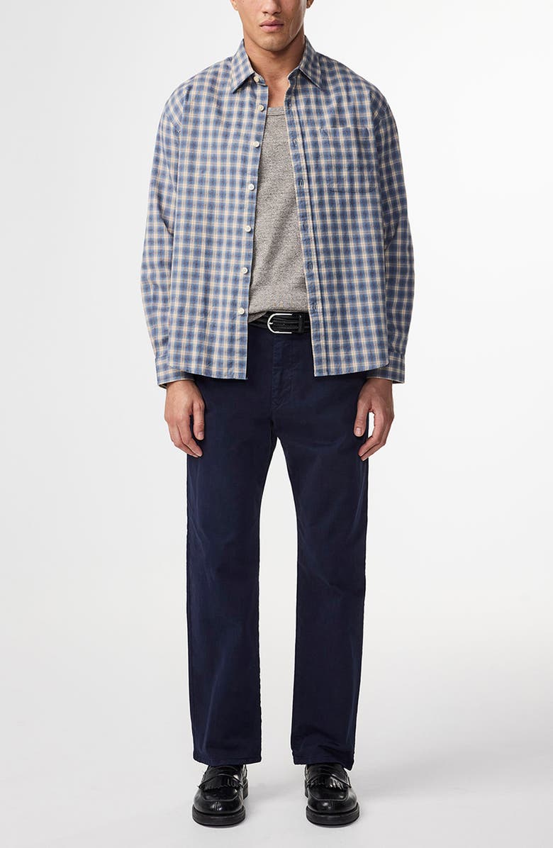 NN07 Deon 5465 Organic Cotton Button-Up Shirt, Alternate, color, Blue Check
