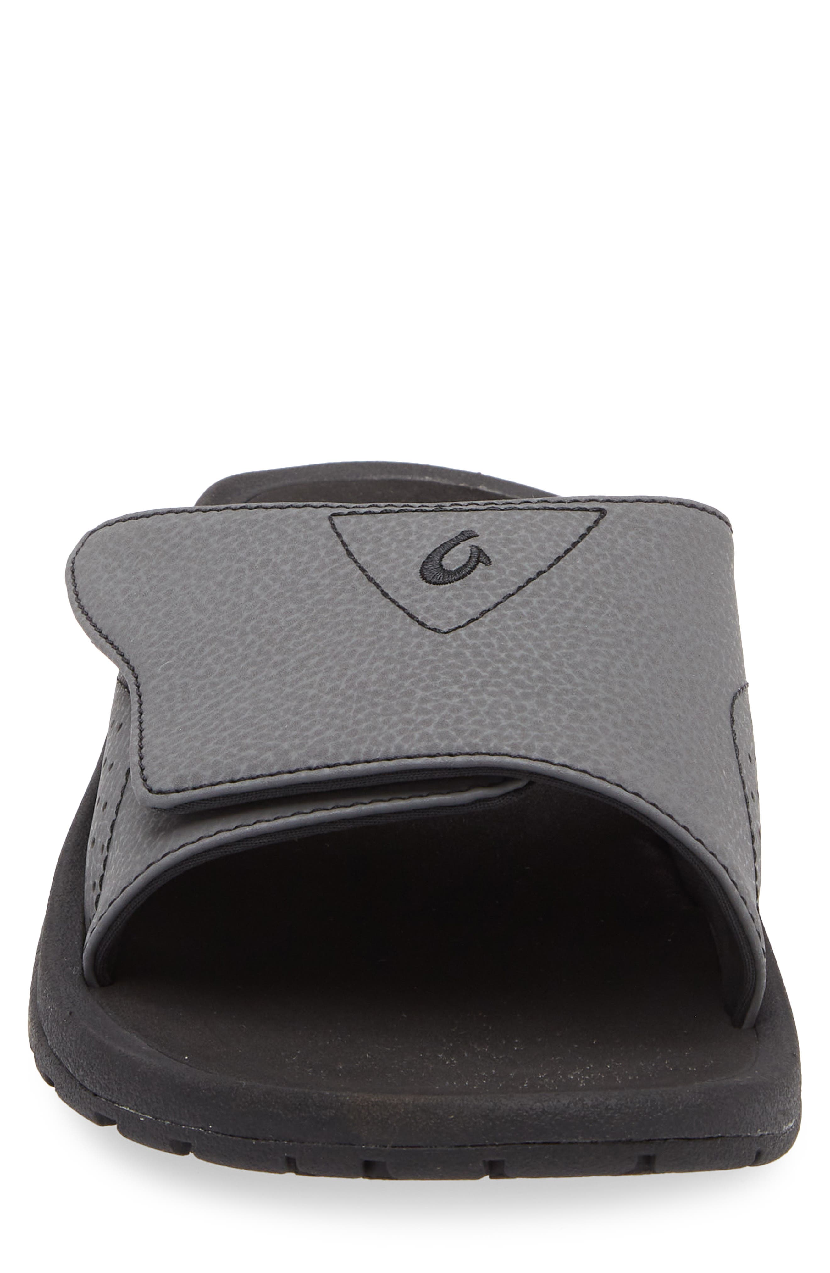 OluKai Nalu Slide Sandal, Alternate, color, Rock / Black