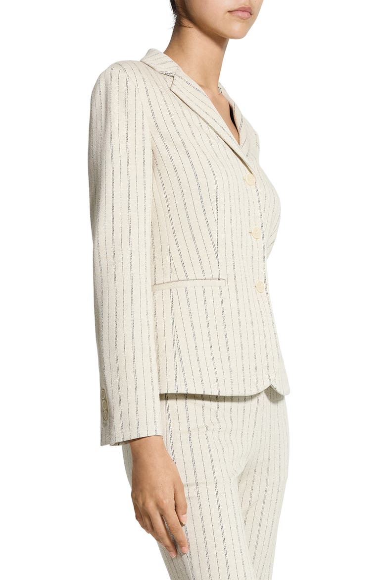 Stripe Single Breasted Blazer, Alternate, color, OAT MULTI - E61